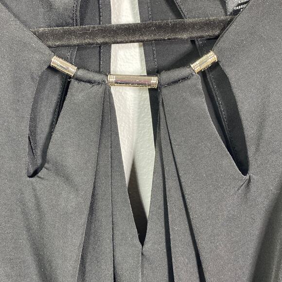 White House Black Market High-Neck Draped Mini Dress S Wedding Goth Egirl - Picture 11 of 13